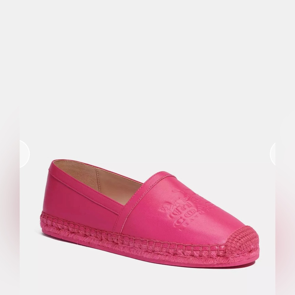 Coach Charlie Espadrille Bold Pink Flats Size 9 - Picture 15 of 16